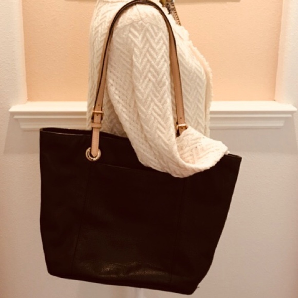 Michael Kors black leather tote